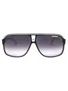 Carrera Blackcrystal Blackcrystalwhite Acetate Sunglasses In Black