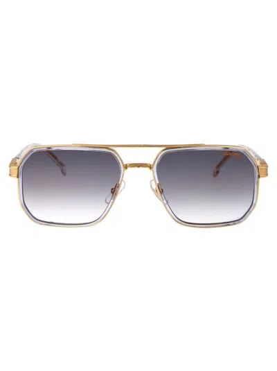 Carrera Gold Stainless Steel Sunglasses In Multi