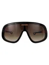 Carrera Black Gold Acetate Sunglasses In Black
