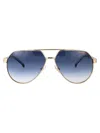 Carrera Gold Metal Sunglasses In Blue