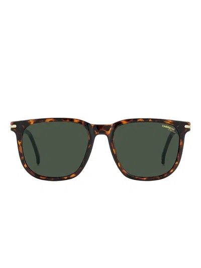 Carrera 玳瑁纹方框太阳眼镜 In Brown