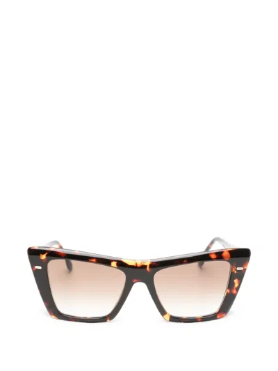 Carrera Tortoiseshell-effect Cat-eye Sunglasses In Braun