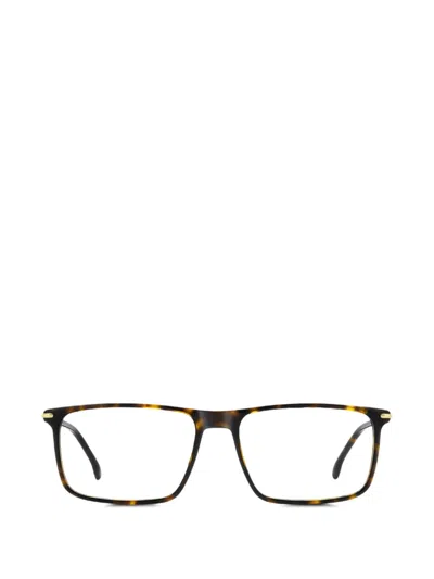 Carrera Tortoiseshell-effect Rectangle-frame Glasses In Brown