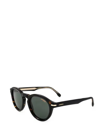 Carrera Tortoiseshell-effect Round-frame Sunglasses In Black