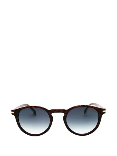 Carrera Tortoiseshell-effect Round-frame Sunglasses In Black