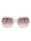 Carrera Translucent Oversize-frame Sunglasses In Neutrals