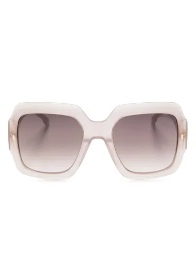 Carrera Translucent Oversize-frame Sunglasses In Neutrals