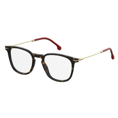 Carrera Unisex 156/v 086 145 Eyeglasses In Tortoise With Red And Gold Temples In Brown