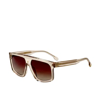 Carrera Unisex 59 Mm Beige Sunglasses In Gold