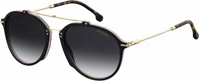 Carrera Unisex Aviator Sunglasses In Black Havana/dark Grey Gradient/gold In Multi