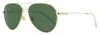 Carrera Unisex Small Pilot Sunglasses 2031t/s J5gqt Gold 58mm In Green