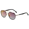 Carrera Unisex Black Gold 53mm Sunglasses In Black