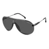 Carrera Unisex Superchampion Sunglasses In Ruthenium Black / Gray In Multi