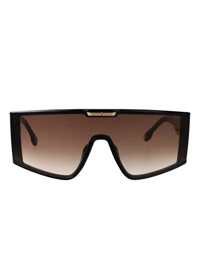 Carrera Victory C 18/s Gold-tone Rectangle Sunglasses In Black