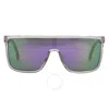 Carrera Violet Green Shield Unisex Sunglasses  8060/s 0ss7/te 99 In Green / Nude / Violet