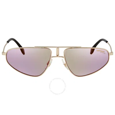 Carrera Violet Mirror Geometric Ladies Sunglasses  1021/s 0s9e/13 58 In Pink
