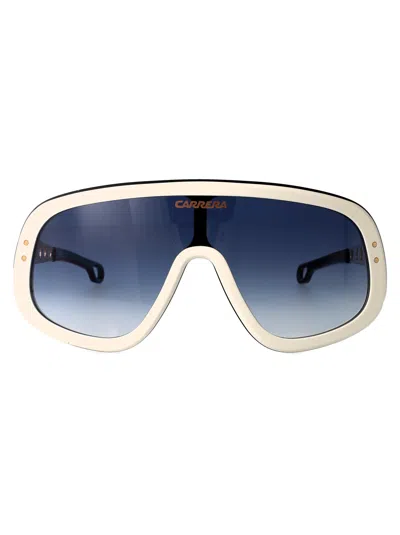 Carrera White Gold Acetate Sunglasses In Blue