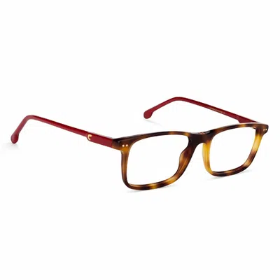 Carrera Women's 2001tn Rectangle Eyeglasses In Light Tortoise Red In Brown