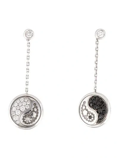 Pre-owned Carrera Y Carrera 18k Diamond Aqua Drop Earrings In Multicolor