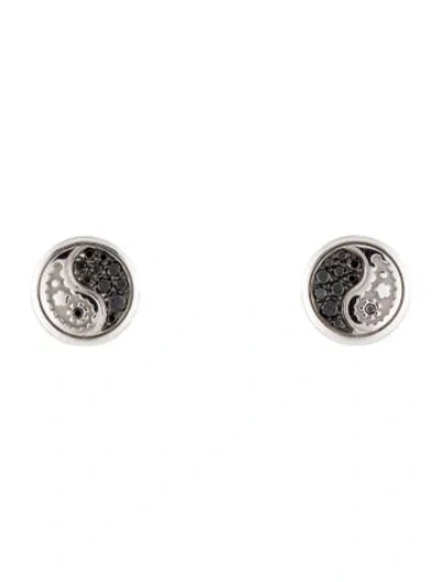 Pre-owned Carrera Y Carrera 18k Diamond Aqua Stud Earrings In Multi