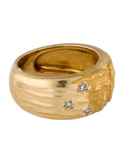 Pre-owned Carrera Y Carrera 18k Diamond Faces Band In Multi