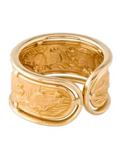 Pre-owned Carrera Y Carrera 18k Horse Ronda Band In Multi