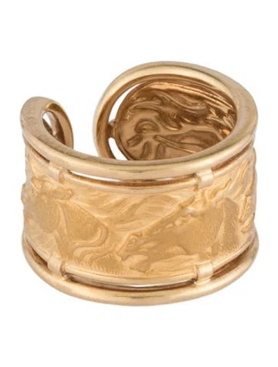 Pre-owned Carrera Y Carrera 18k Horse Ronda Band In Multicolor