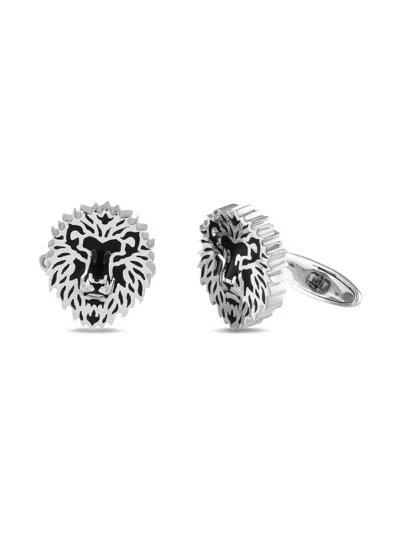 Pre-owned Carrera Y Carrera 18k White Gold Lion Cufflinks In Silver