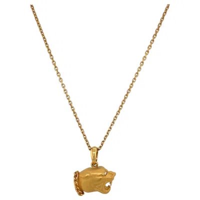 Pre-owned Carrera Y Carrera 18kt Yellow Gold Panther Necklace