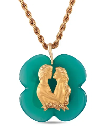 Pre-owned Carrera Y Carrera 18kt Yellow Gold Romeo And Juliet Necklace