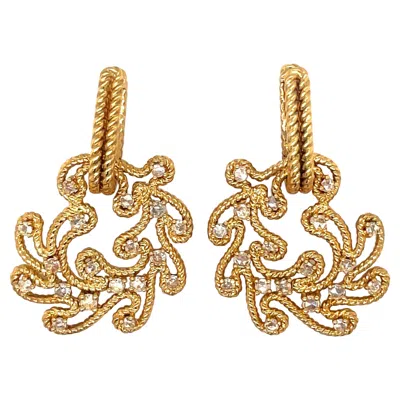 Pre-owned Carrera Y Carrera 18kt Yg Ruedo De Luces Diamond 0.82ct Hanging Earrings In Multi
