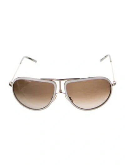 Pre-owned Carrera Y Carrera Aviator Gradient Sunglasses In White