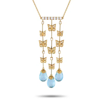 Carrera Y Carrera Baile De Mariposas 18k Yellow Gold 1.45ct Diamond And Topaz Necklace Car36-052825