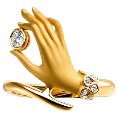 Pre-owned Carrera Y Carrera Bonadea Diamond Ring In 18 Karat Gold In Multi