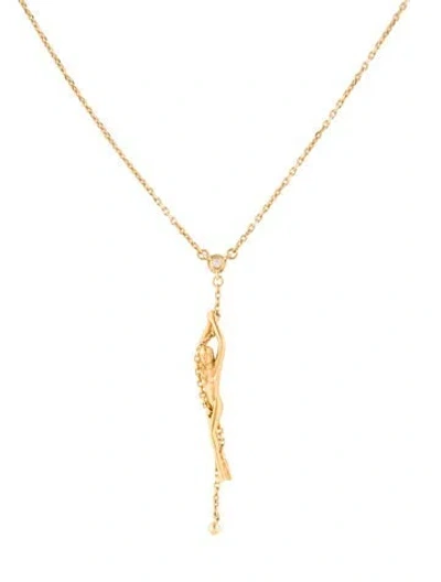 Pre-owned Carrera Y Carrera Diamond Swinging Nymph Necklace, 18" In Multi