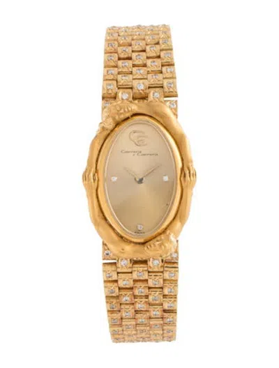Pre-owned Carrera Y Carrera Diamond Watch, 20mm In Multicolor