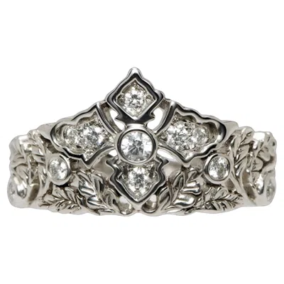 Pre-owned Carrera Y Carrera “mi Princesa” Diamond Ring In 18k White Gold With 11 Diamonds, 0.31 Carat