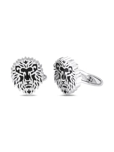 Pre-owned Carrera Y Carrera  18k White Gold Lion Cufflinks In Silver