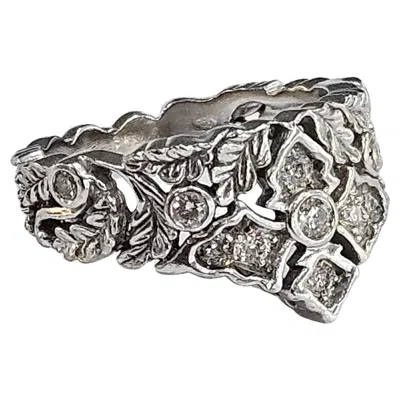 Pre-owned Carrera Y Carrera Ring Contemporary 20th Century 0.30 Ctw Diamonds 18k Gold In Multi