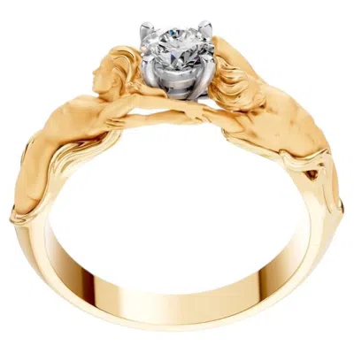 Pre-owned Carrera Y Carrera Solitario Juntos Diamond Ring In 18 Karat Gold In Multi