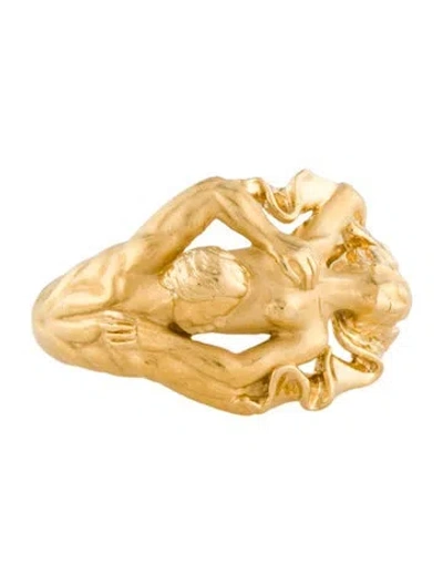 Pre-owned Carrera Y Carrera Vintage 18k Romance Pareja Ring In Multi