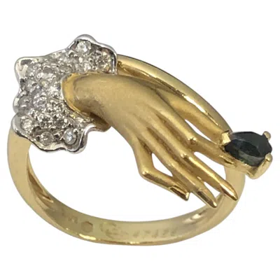 Pre-owned Carrera Y Carrera Yellow Gold And Gem Set Hand Ring