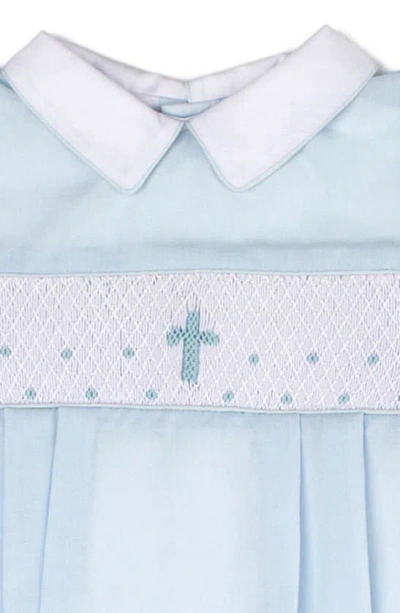 Carriage Boutique Babies' Christening Bodysuit In Blue