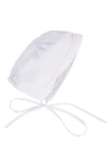 Carriage Boutique Imitation Pearl Cross Christening Gown & Bonnet Set In White