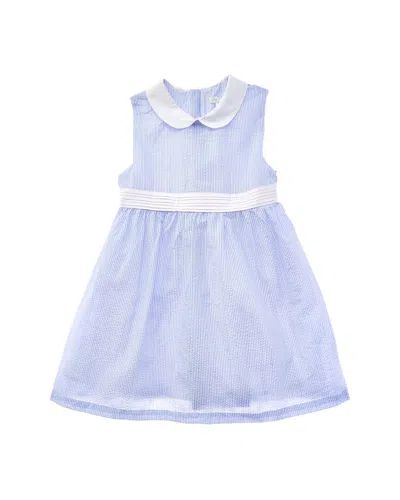 Carriage Boutique Kids' Seersucker Dress In Blue