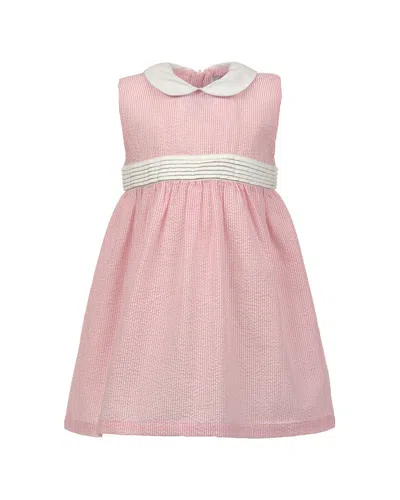 Carriage Boutique Kids' Seersucker Dress In Pink
