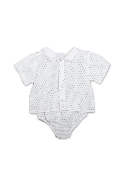Carriage Boutique Star Print Diaper Set 3m -baby In White