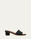 Carrie Forbes Bou Woven Slide Sandals In Noir