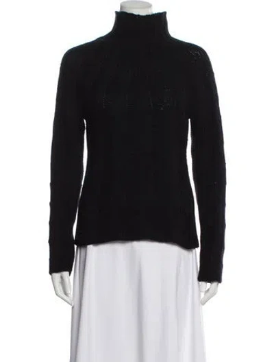 Pre-owned Carrie Forbes Cashmere Turtleneck Sweater In Black