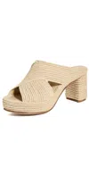 Carrie Forbes Mani Platform Sandals Natural In Natural